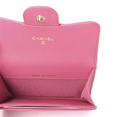 chanel caviar quilted card holder pink|Chanel Dark Pink Quilted Caviar Leather CC O.